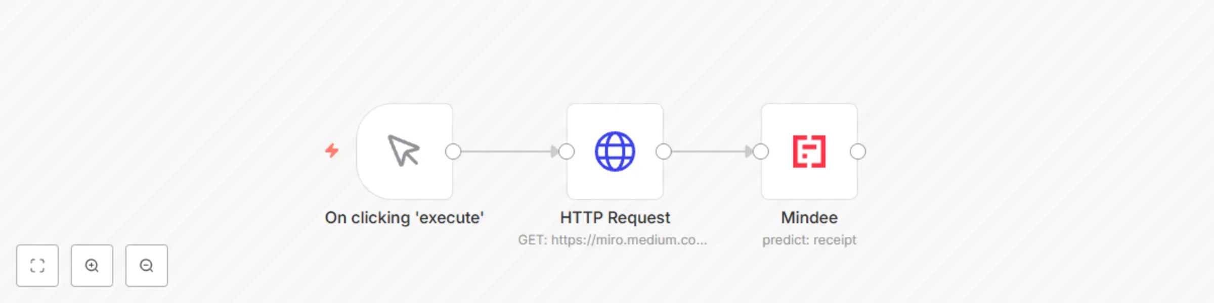 Workflow preview: Extract information from an image of a receipt