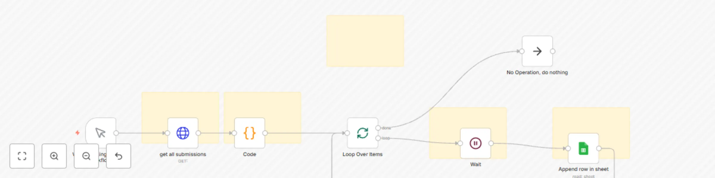 Workflow preview: Automate JotForm submissions to Google Sheets