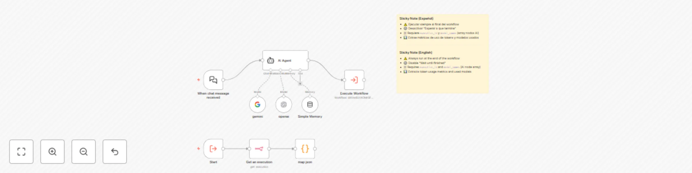 Workflow preview: Track and monitor AI token usage metrics for OpenAI and Gemini models