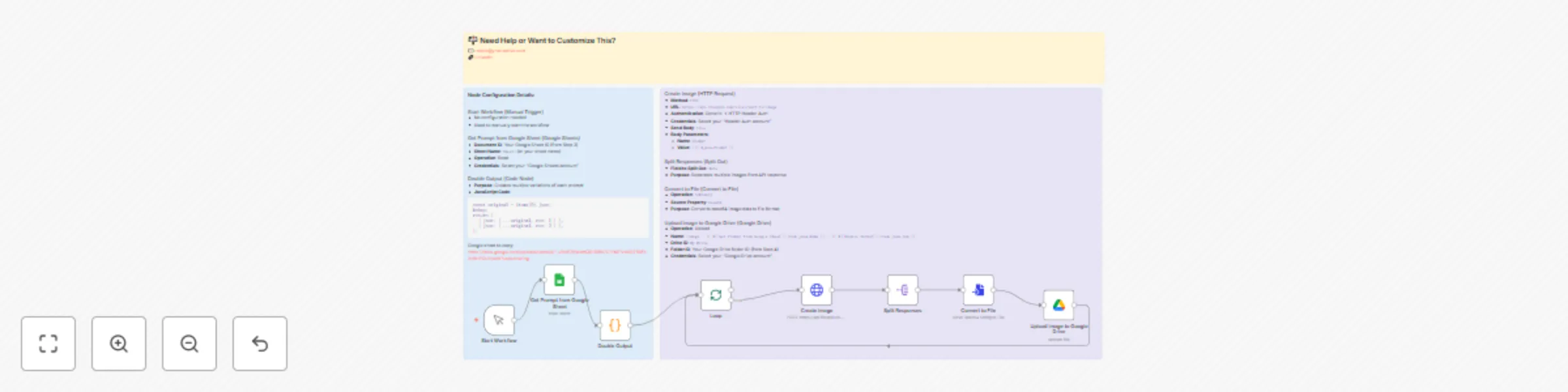 Generate AI images in bulk with Freepik, Google Sheets & Drive preview