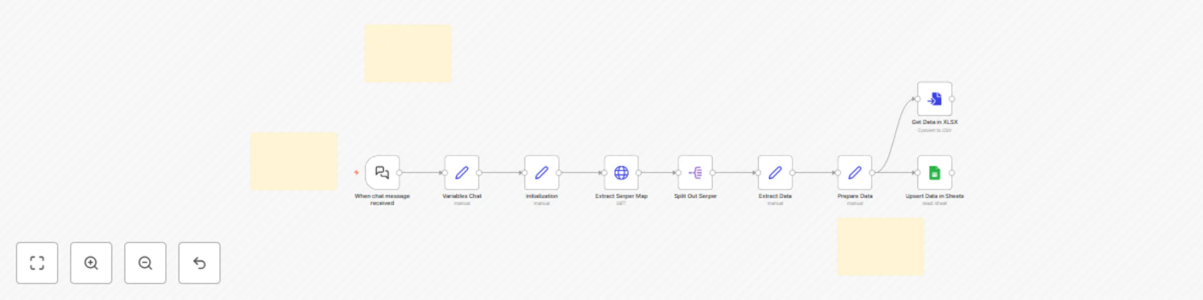 Workflow preview: Generate business lists from Google Maps search to Sheets or Excel with Serper
