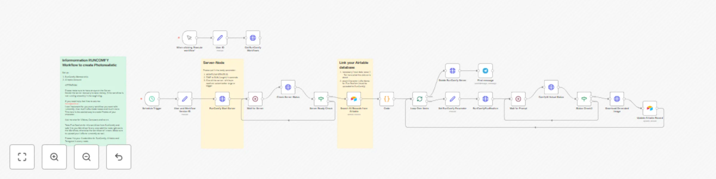 Workflow preview: Create photorealistic social media images with Flux Realism, LoRa models & Airtable