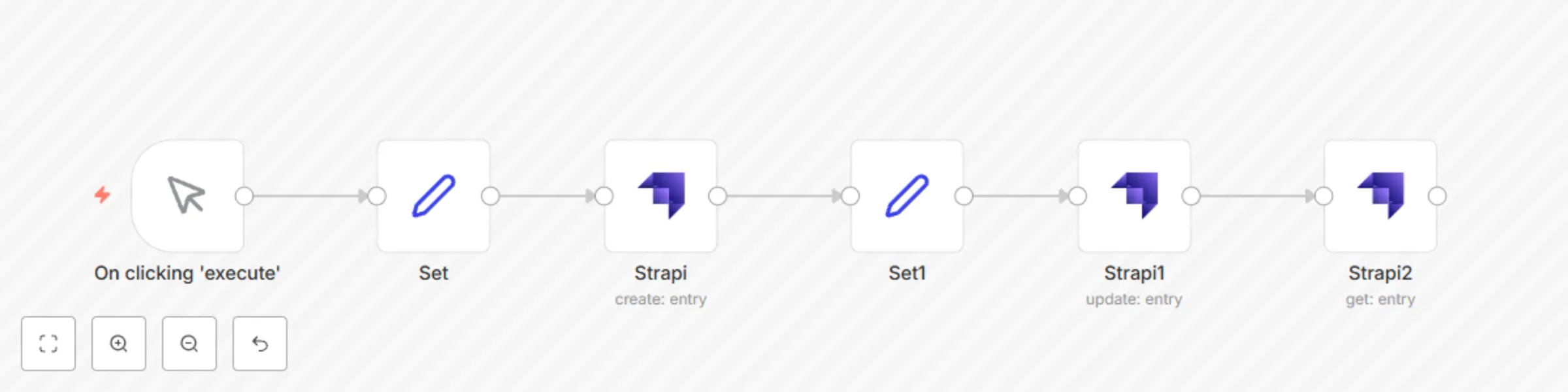 Workflow preview: Create, update, and get an entry in Strapi