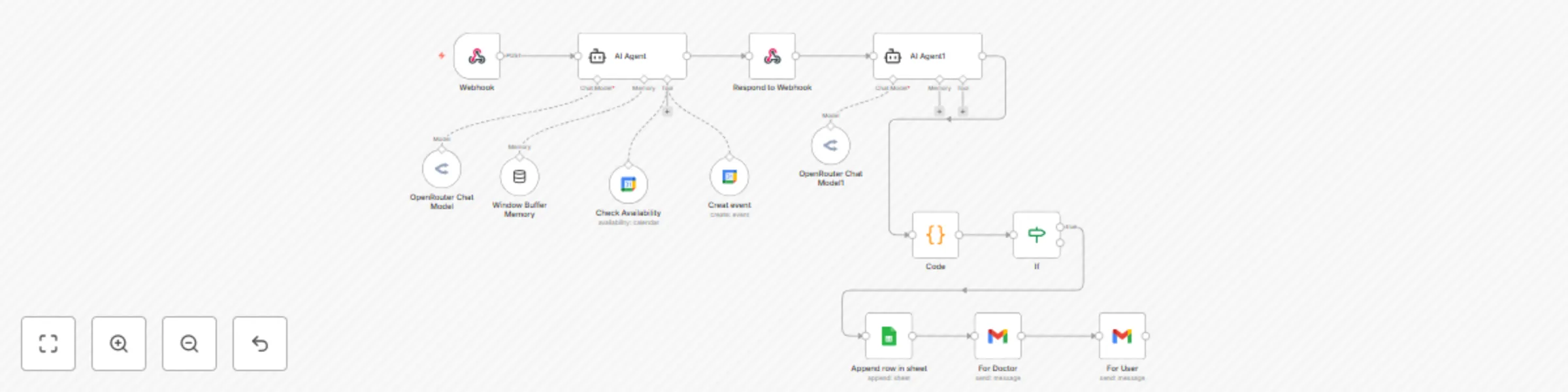 Workflow preview: Automate dental appointments with Google Calendar, AI assistant & email notifications