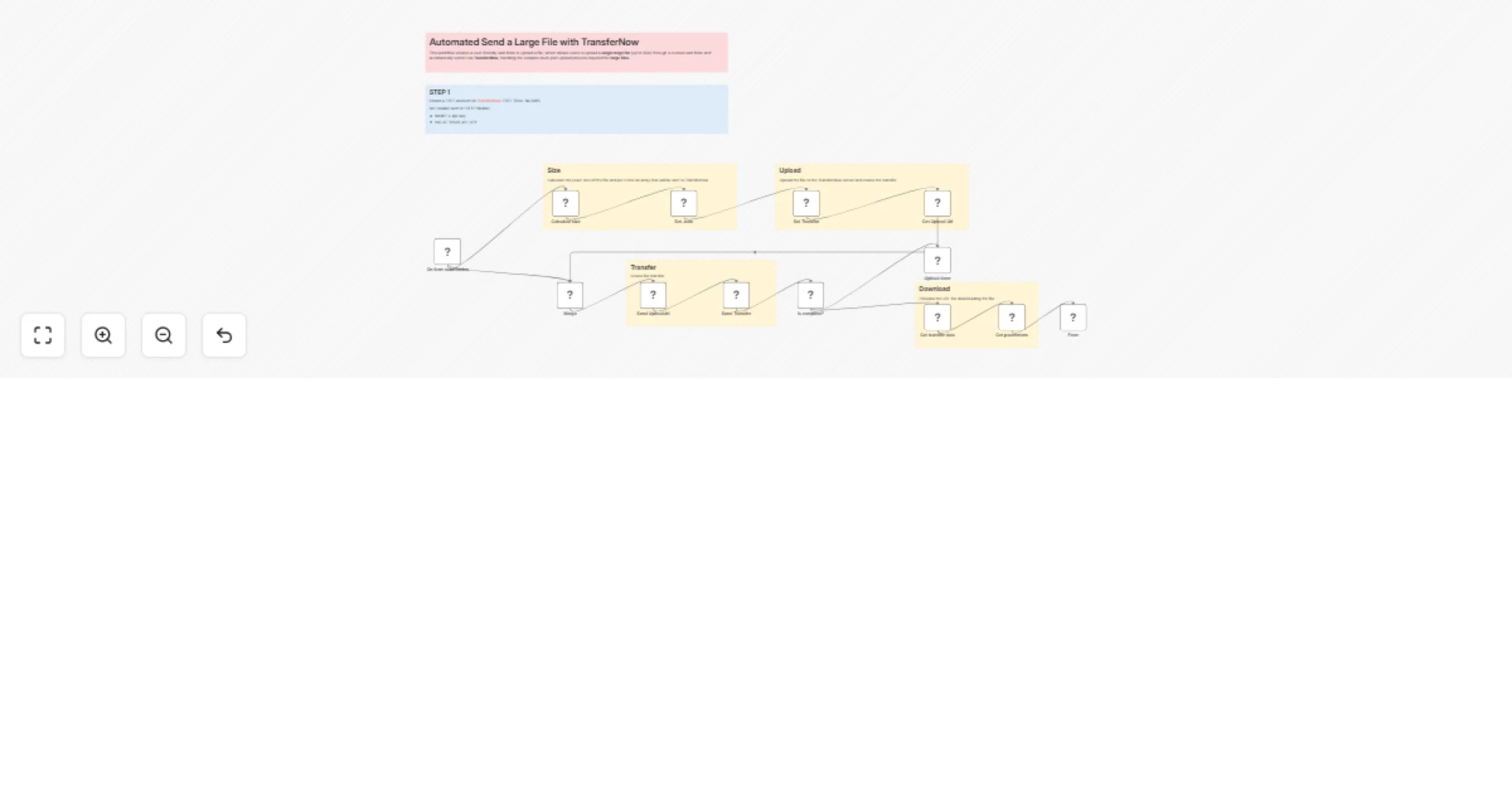 Automated upload & send a large file with TransferNow preview
