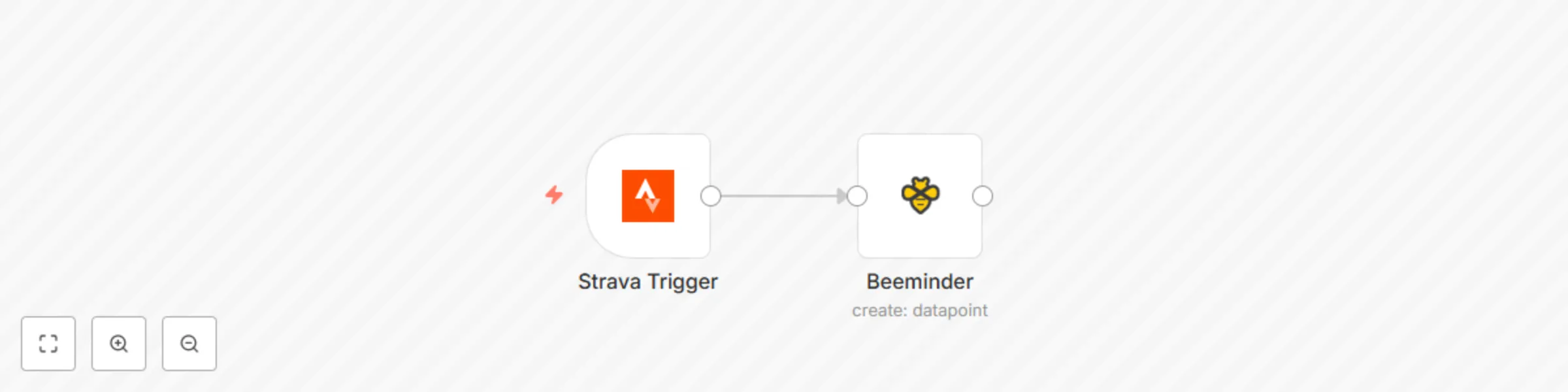Workflow preview: Add a datapoint to Beeminder on Strava activity update
